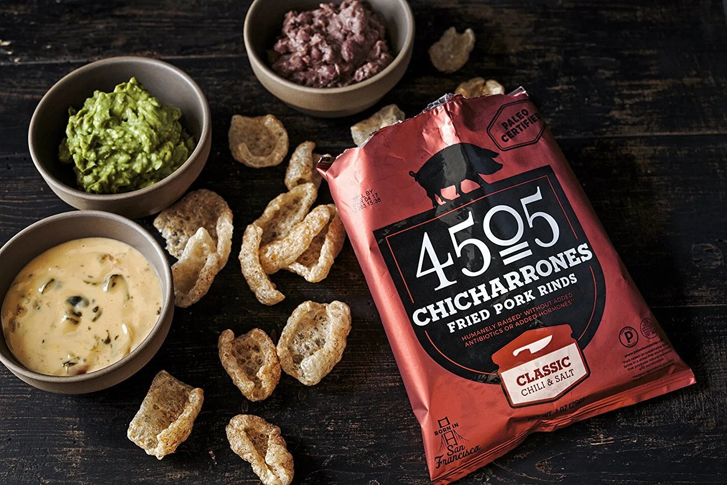 Benestar Classic Chili & Salt Pork Rinds: 12-Piece Box