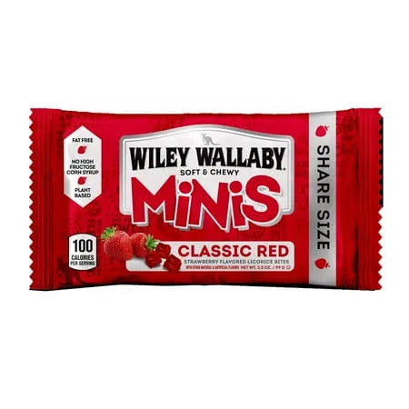 Classic Red Wiley Wallaby Minis: 18-Pack-Candy Warehouse