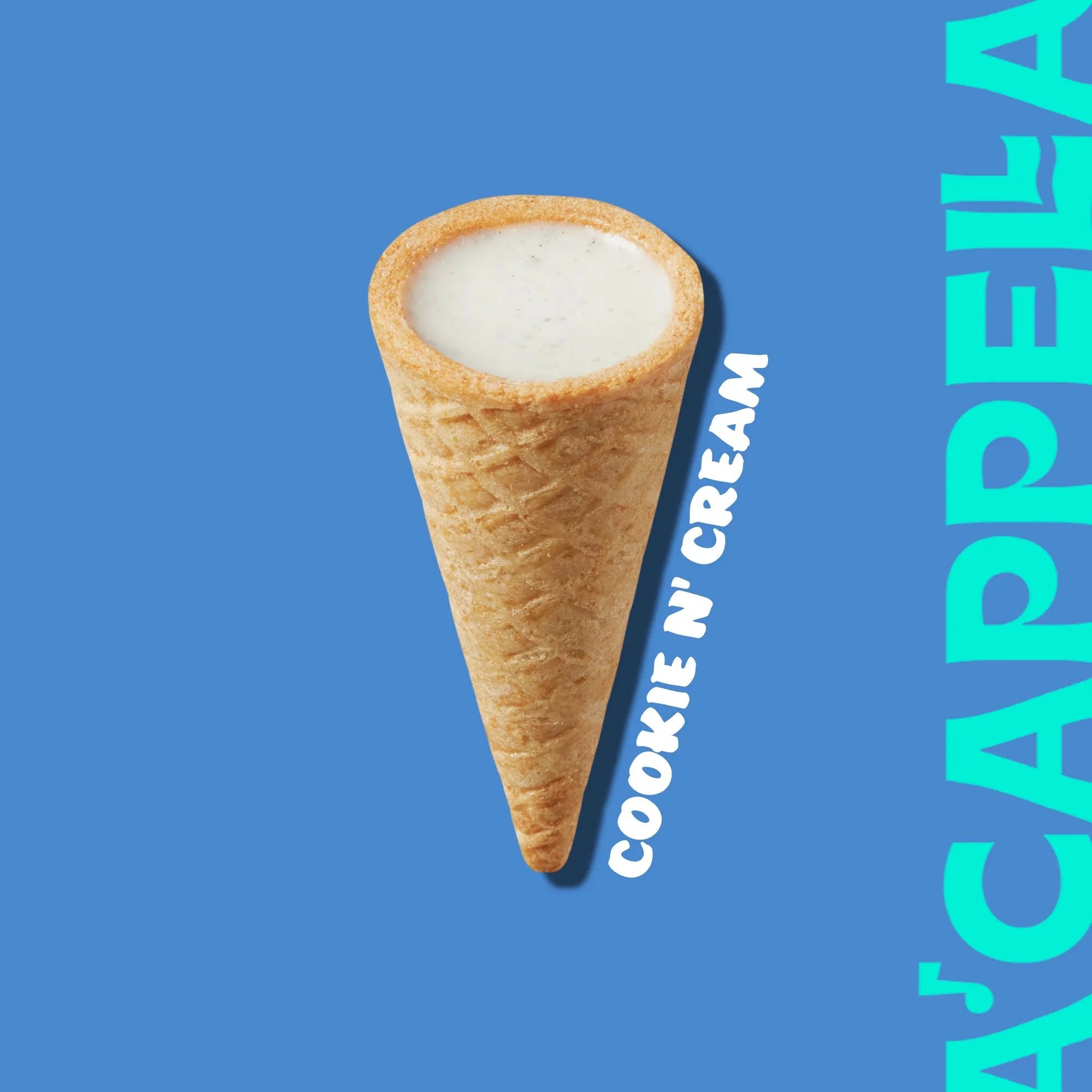 A'cappella Cookies & Cream Truffle Cones: 6-Pack