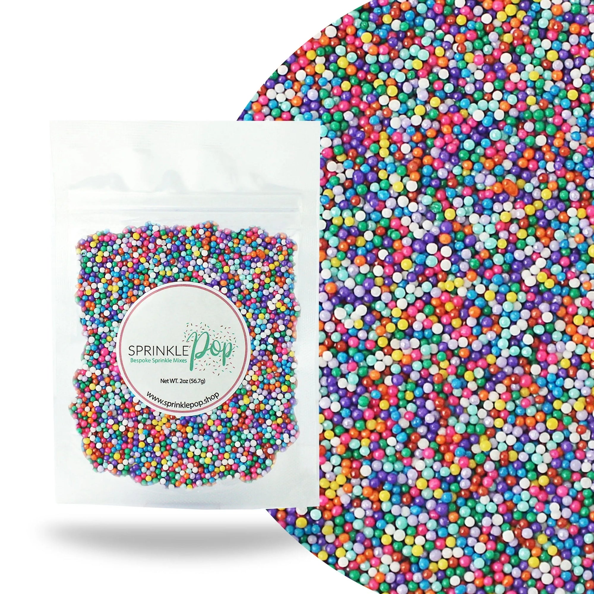 Sprinkle Pop Cool Rainbow Nonpareil Sprinkle Mix