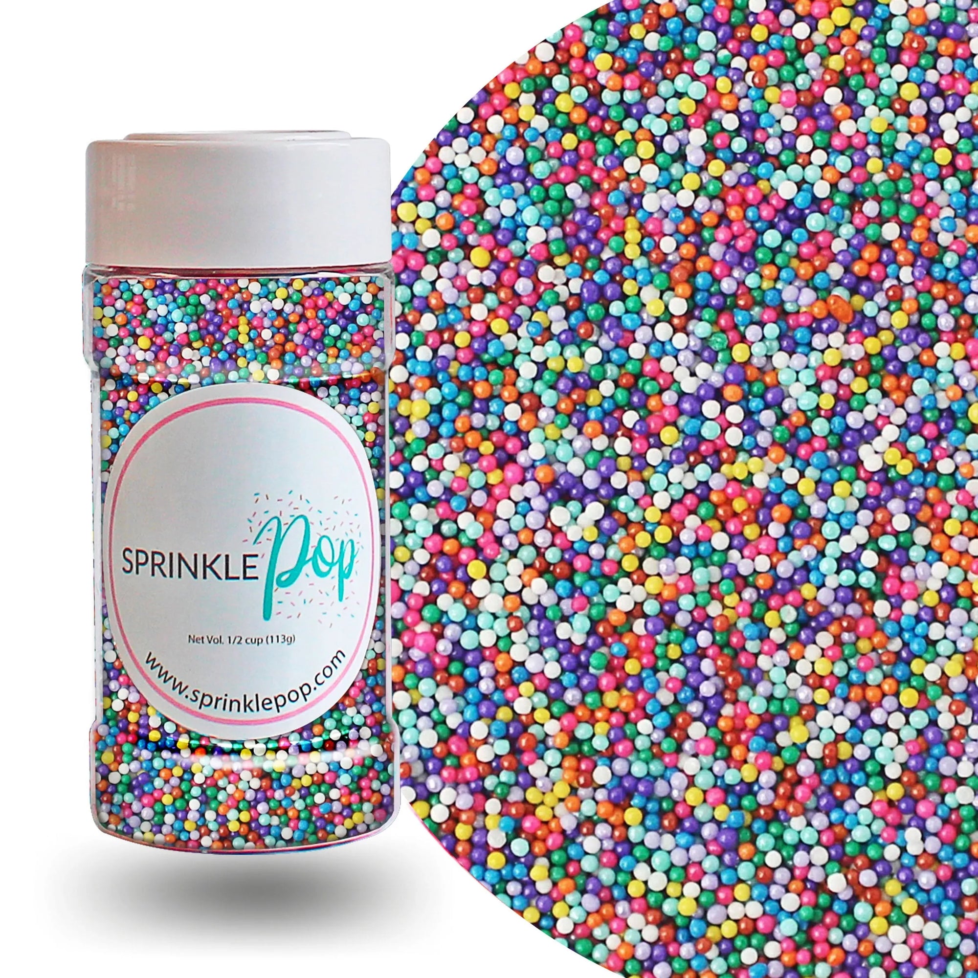 Sprinkle Pop Cool Rainbow Nonpareil Sprinkle Mix