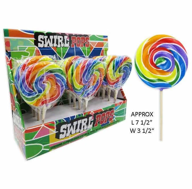 Cowboy Swirl Pop - Large:24-Pack-Candy Warehouse