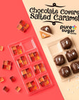 Pure Sugar Candy Chocolate Salted Caramel Candy Cubes