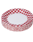 Picnic Themed 9" Disposable Round Paper Plates 100 Pack