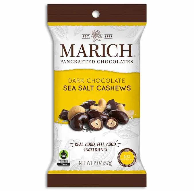 Dark Chocolate Sea Salt Cashews: 12-Pack-Candy Warehouse