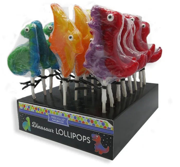 Glittery Dino Lollipop: 24-Pack-Candy Warehouse