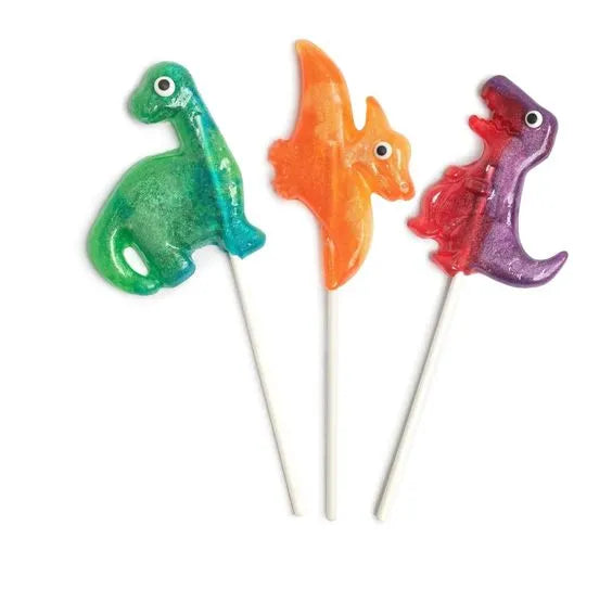 Glittery Dino Lollipop: 24-Pack-Candy Warehouse