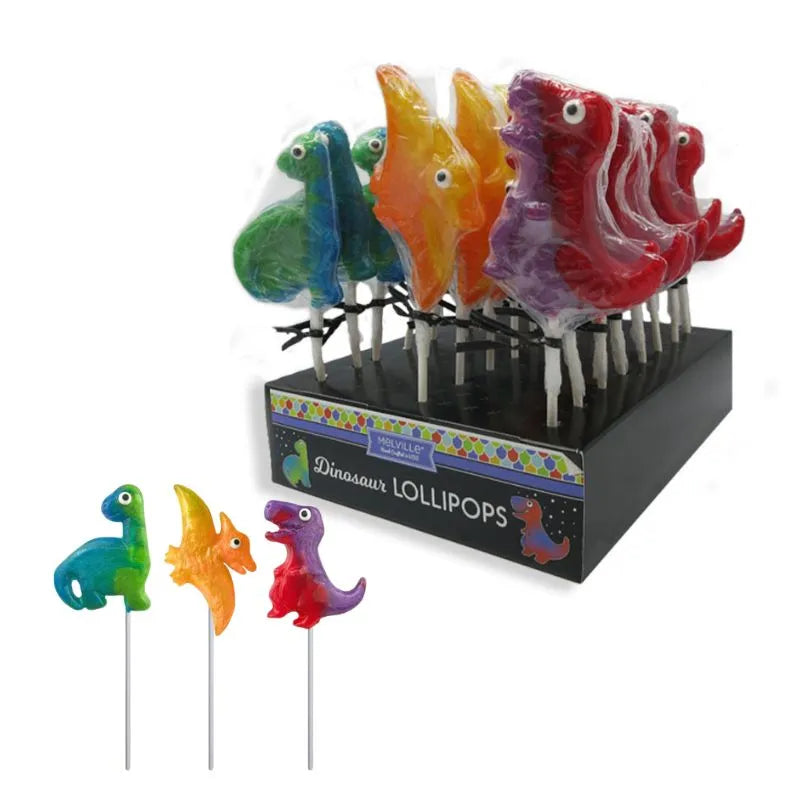 Glittery Dino Lollipop: 24-Pack-Candy Warehouse