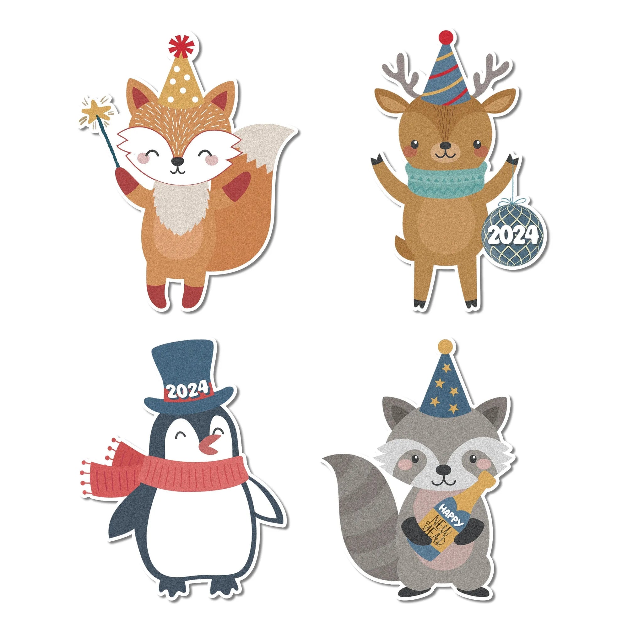 Sprinkle Pop New Years Animals Edible Cupcake Toppers