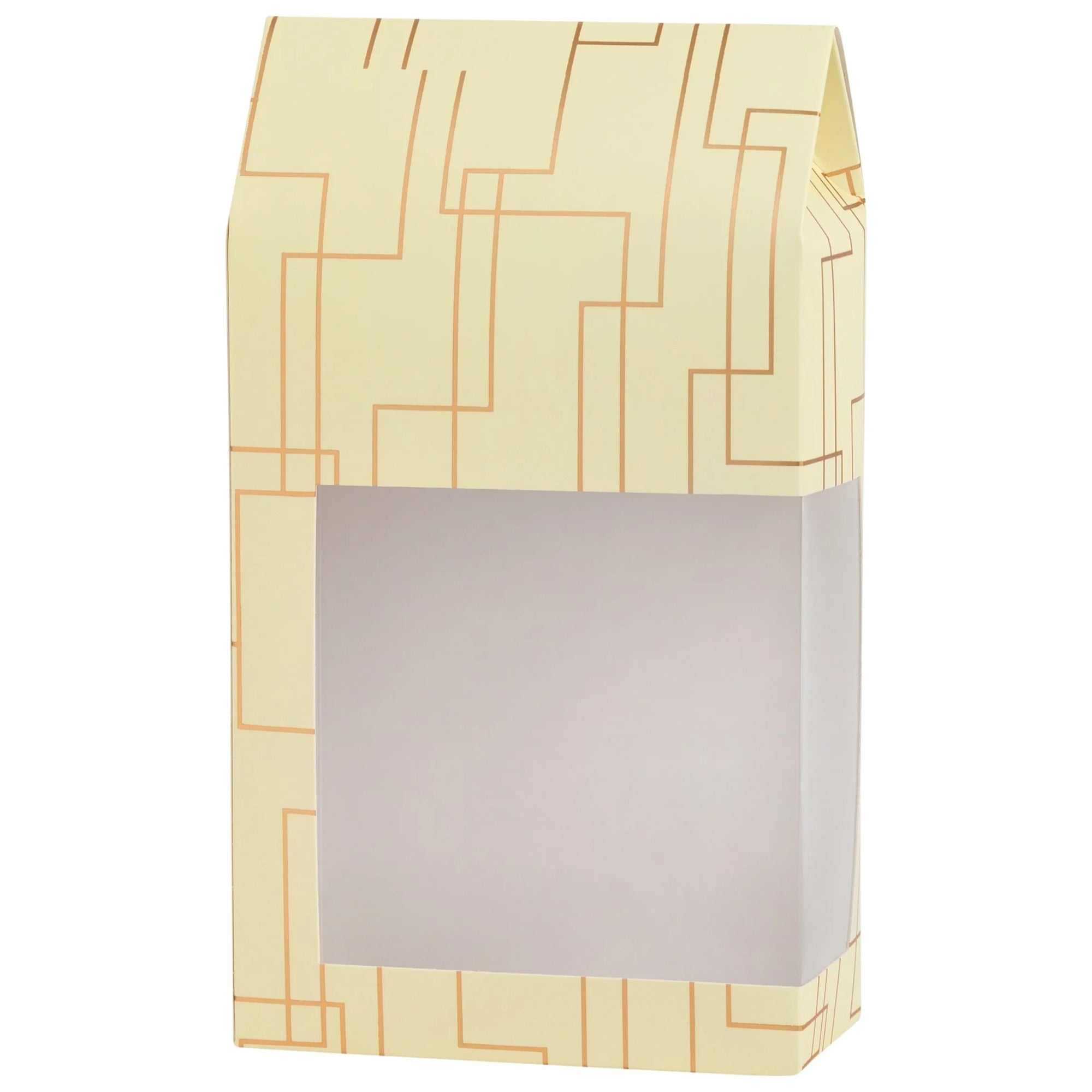 Cream Gift Boxes 16 Pack Tall Paper Boxes With Window 9X5X2.5