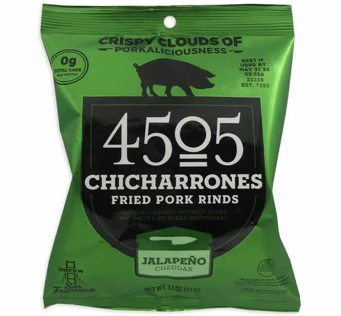 Benestar Jalapeno Cheddar Pork Rinds: 12-Piece Box