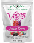 Lady May Sweets Vegan Gourmet Mixed Berries Gummi Teddies