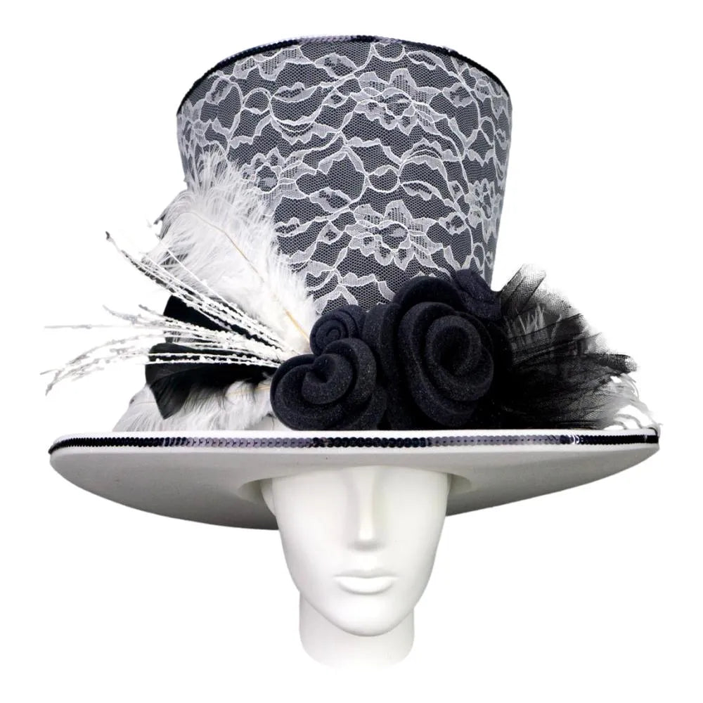 Luxurious Derby Wide Top Hat