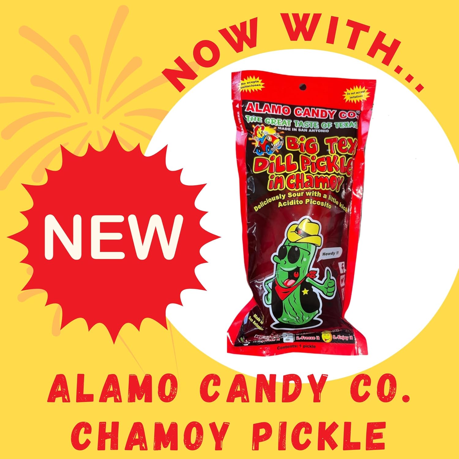 Alamo Candy Company Chamoy Pickles: 12-Piece Box