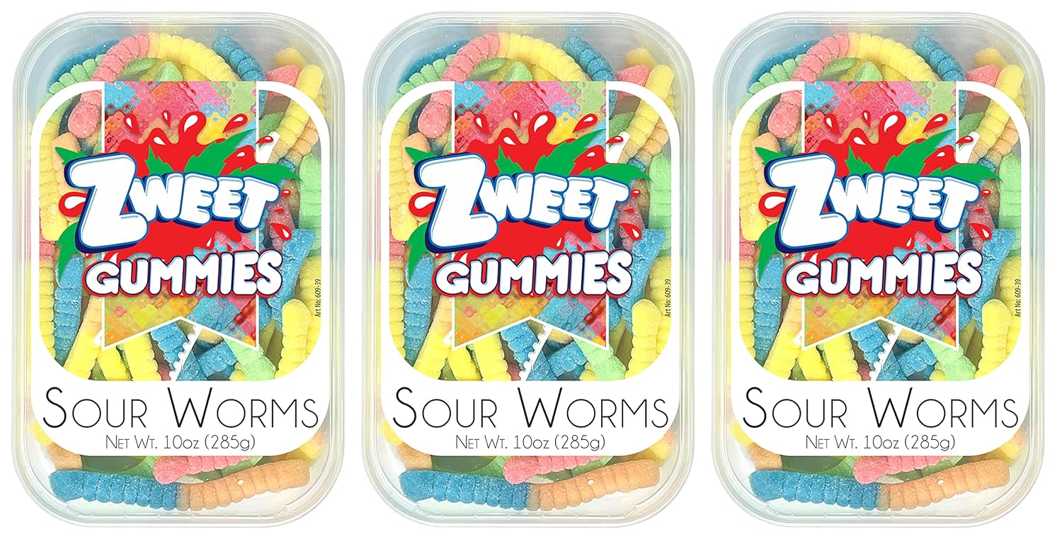 Neon Sour Gummy Worms: 6-Pack-Candy Warehouse