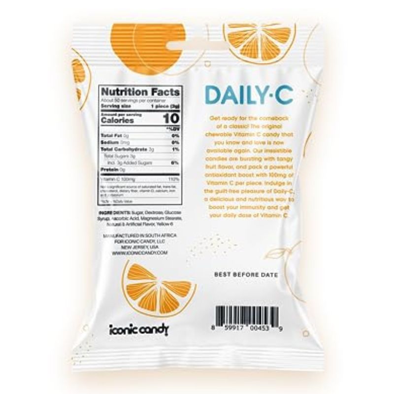 Orange Daily C Wellness Gummies: 12-Pack-Candy Warehouse