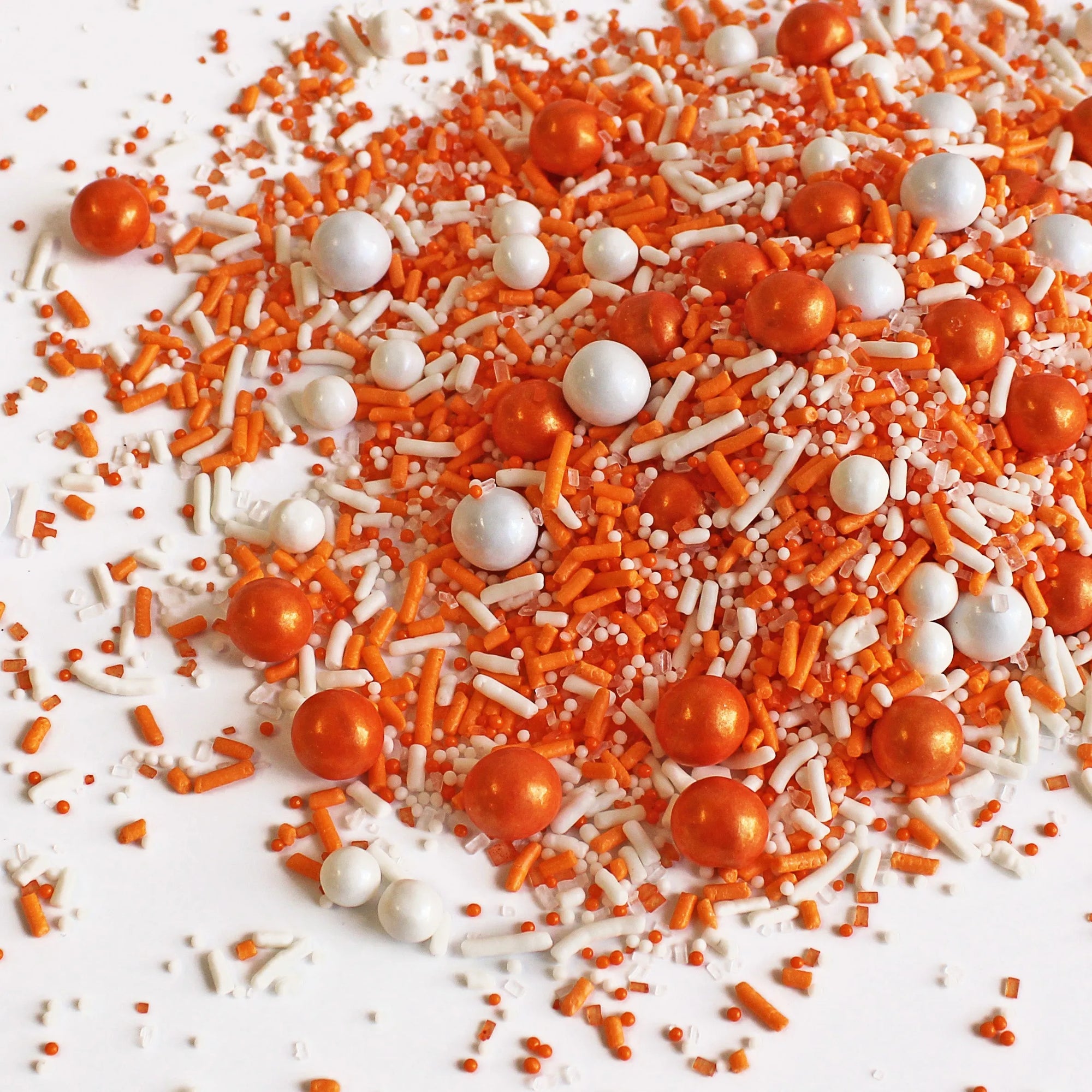 Sprinkle Pop Orange &amp; White Sporty Sprinkles