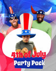 4th of July Party Pack (4 Hats & 8 Headbands)