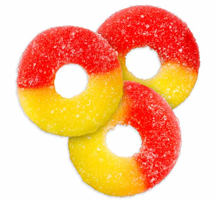 Peach Gummi Rings: 4.50-Pack-Candy Warehouse