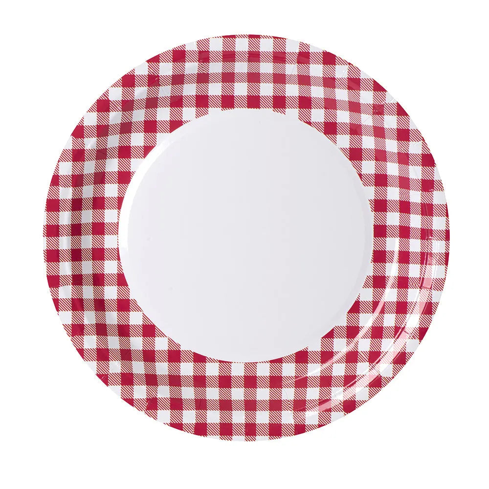 Picnic Themed 9" Disposable Round Paper Plates 100 Pack