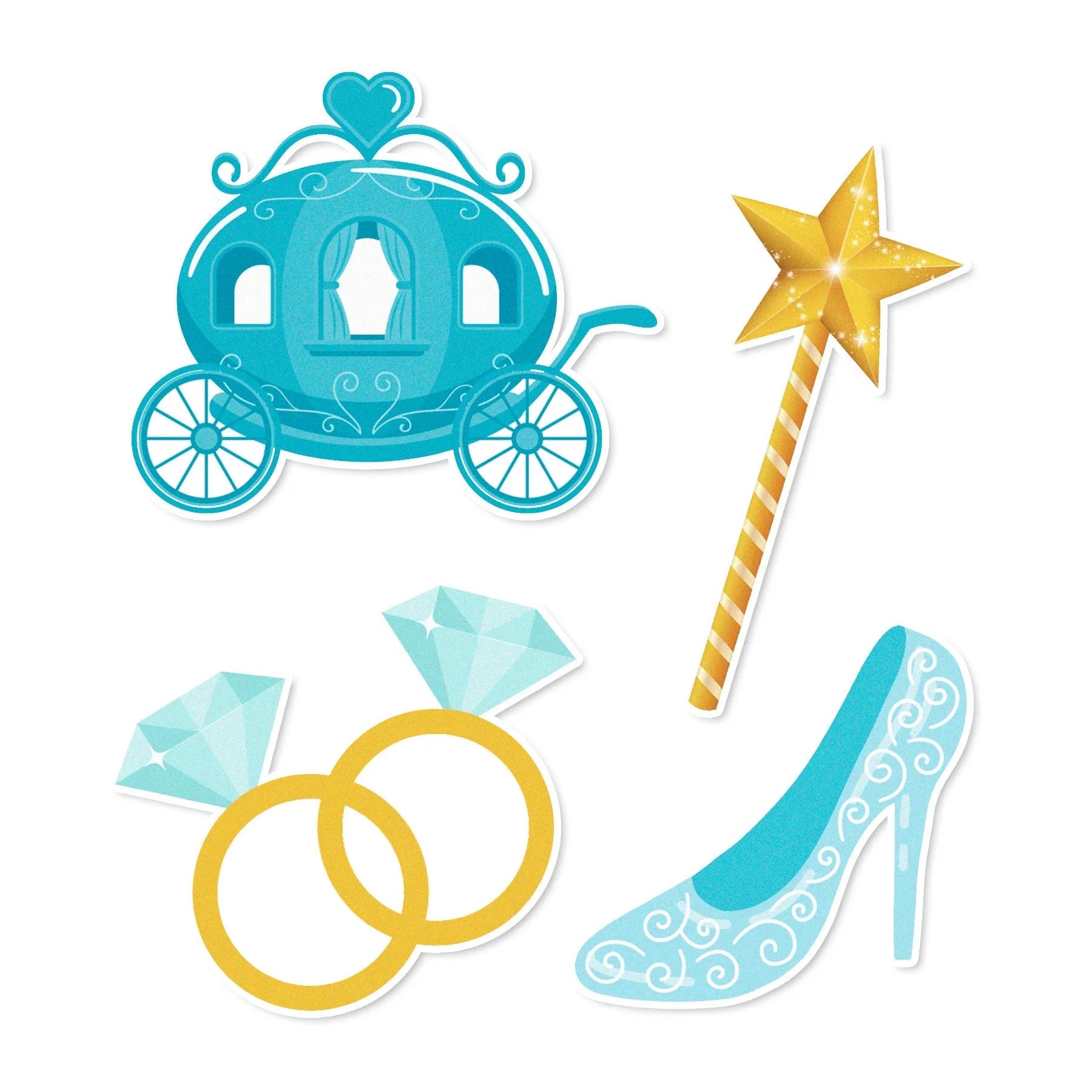 Sprinkle Pop Edible Cupcake Toppers for Glass Slipper