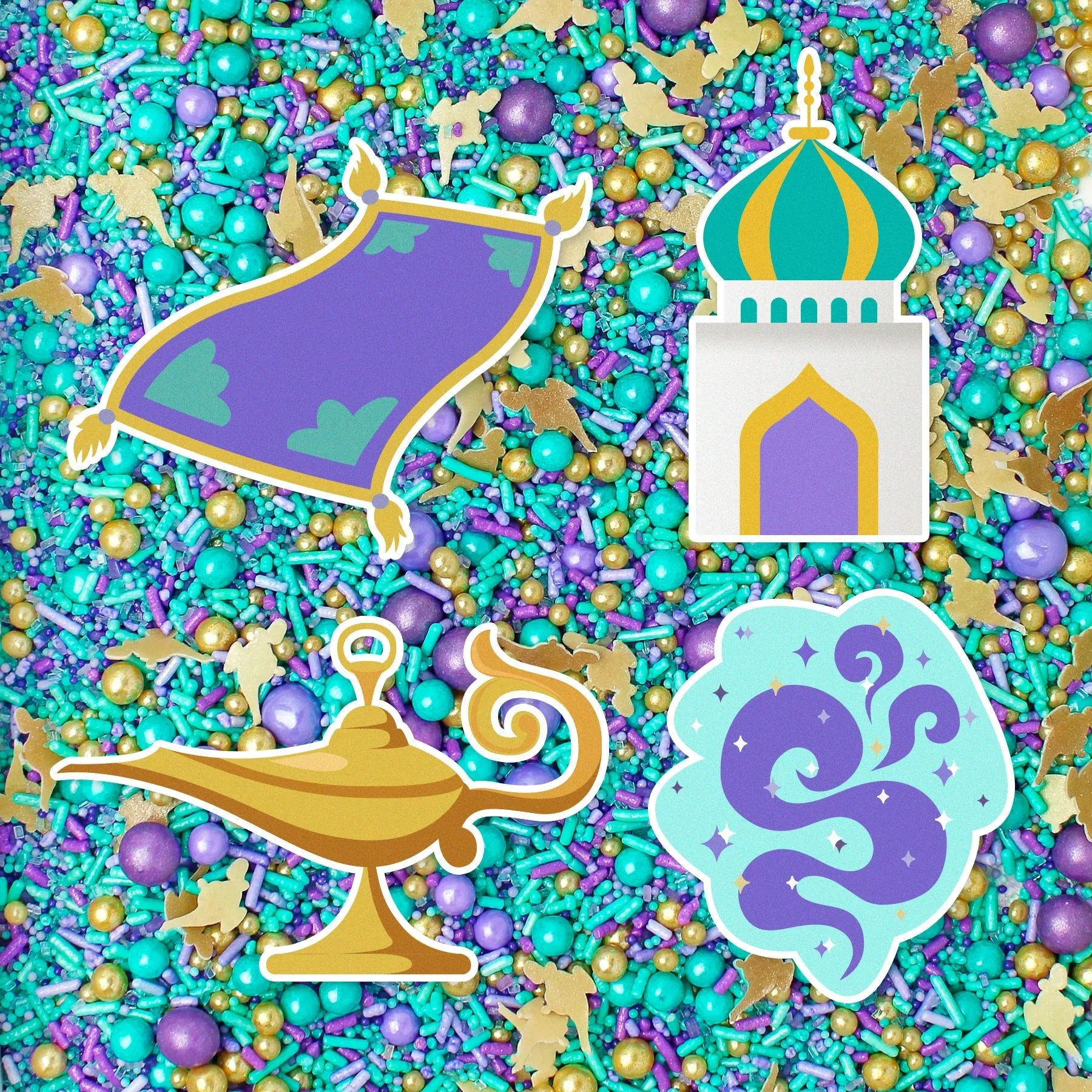 Sprinkle Pop Edible Cupcake Toppers for Arabian Princess