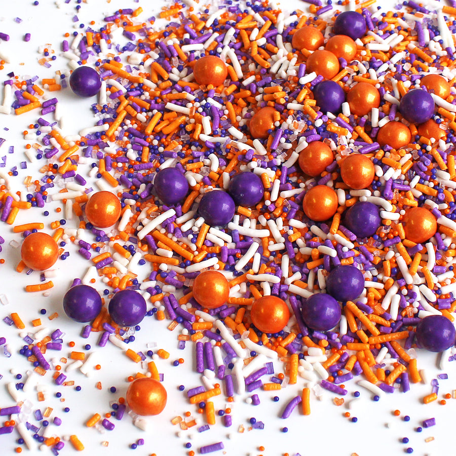 Sprinkle Pop Purple, Orange & White Sporty Sprinkles