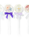 Pure Sugar Candy Edible Paper Flower Lollipops