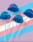 Pure Sugar Candy Cotton Candy Rainbow Lollipops