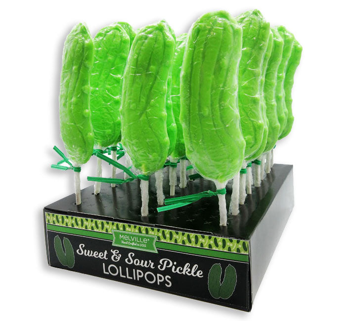 Sour Pickle Loolipops: 24-Pack-Candy Warehouse