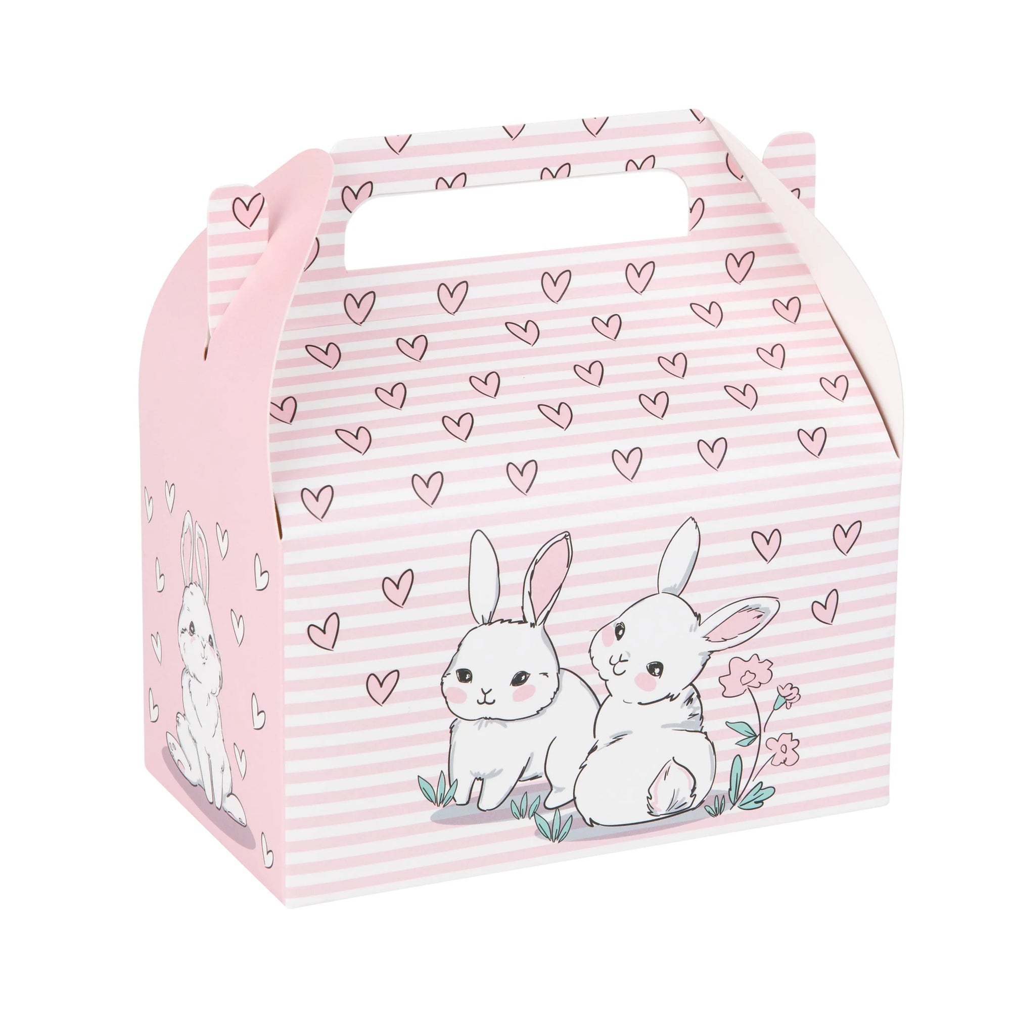 Bunny Paper Treat Box Birthday, Baby Shower and Holiday Party Decor 6.25x3.75x3.5 Inches 20 Pack