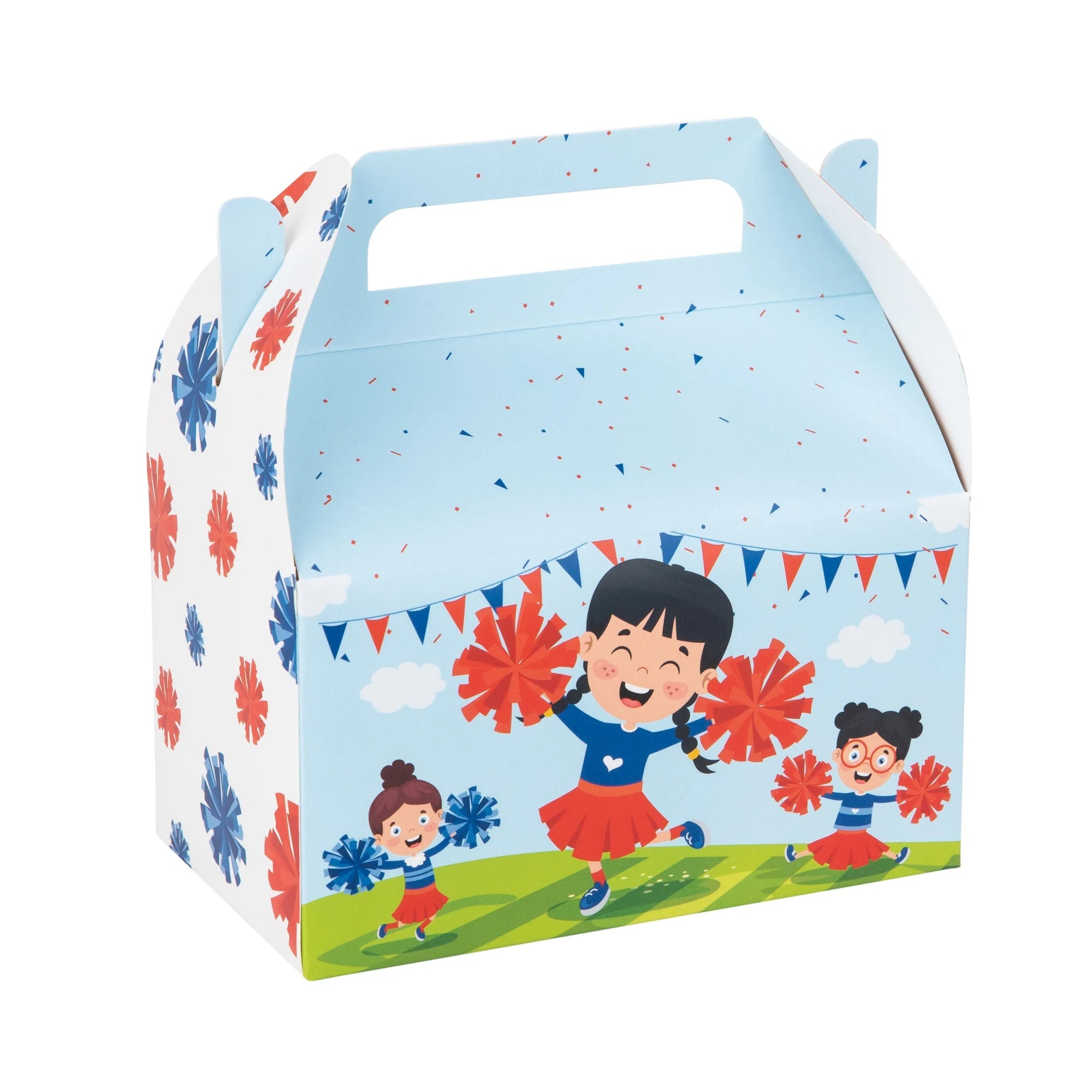 Cheerleader Paper Treat Box Birthday Rally Party Decor 6.25x3.75x3.5 Inches 20 Pack