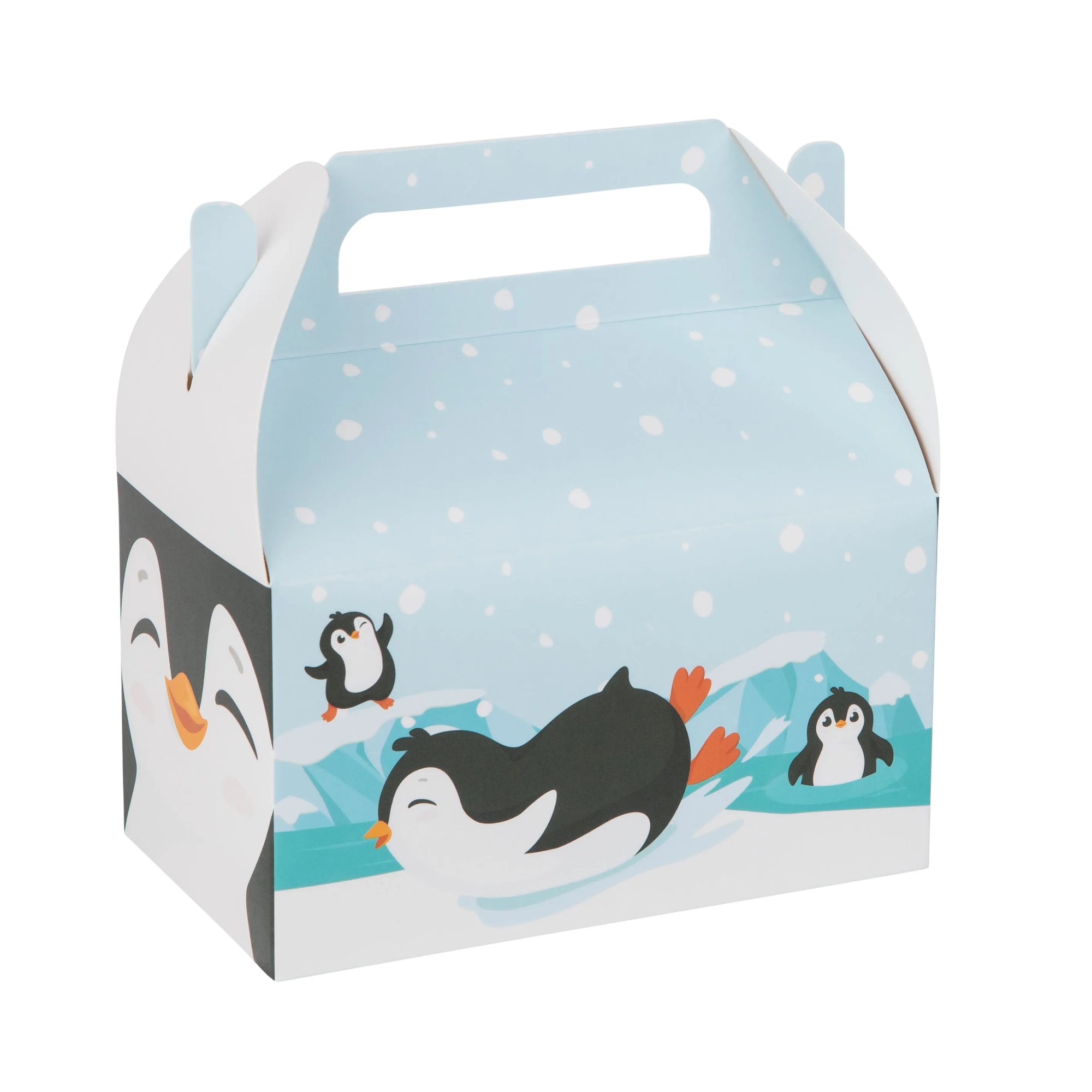 Penguin Paper Treat Box Birthday Party Decor 6.25x3.75x3.5 Inches 20 Pack