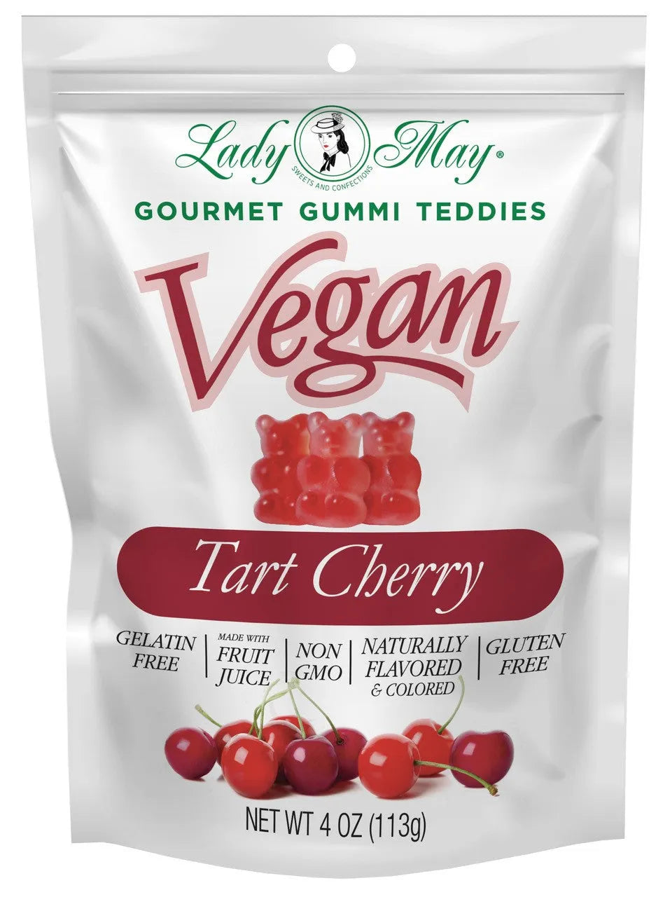 Lady May Sweets Vegan Gourmet Tart Cherry Gummi Teddies