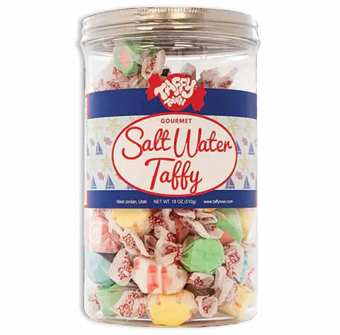 Salt Water Taffy Assorted Gift Canister: 6-Piece Case