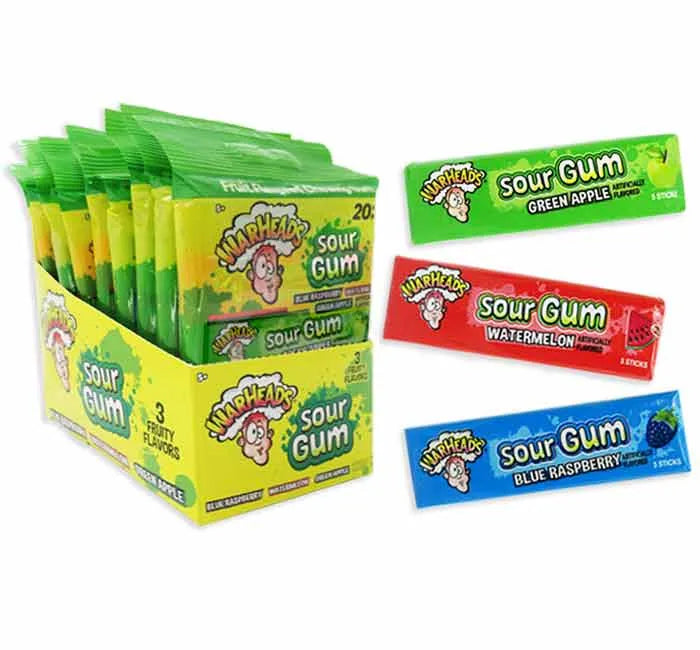 Warheads Sour Gum Pack: 10-Pack-Candy Warehouse