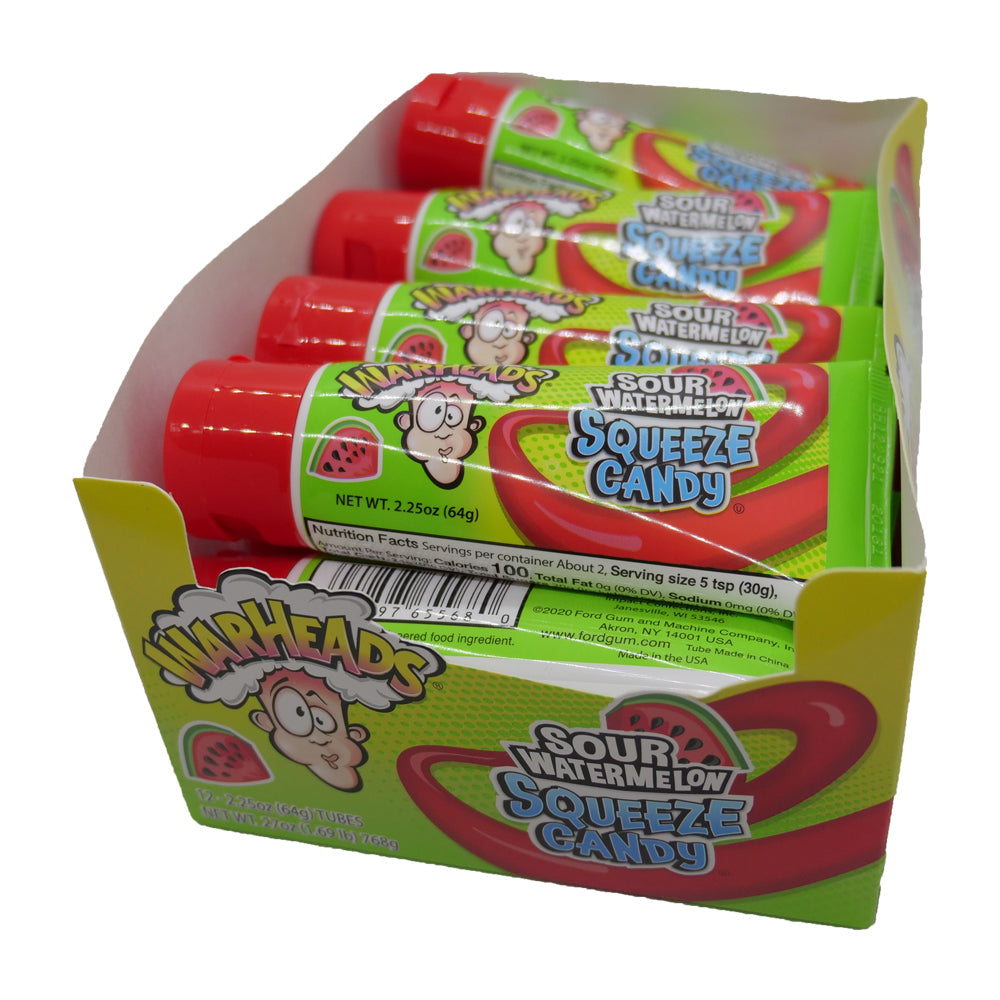 Warheads Sour Watermelon Squeeze: 12-Pack-Candy Warehoue