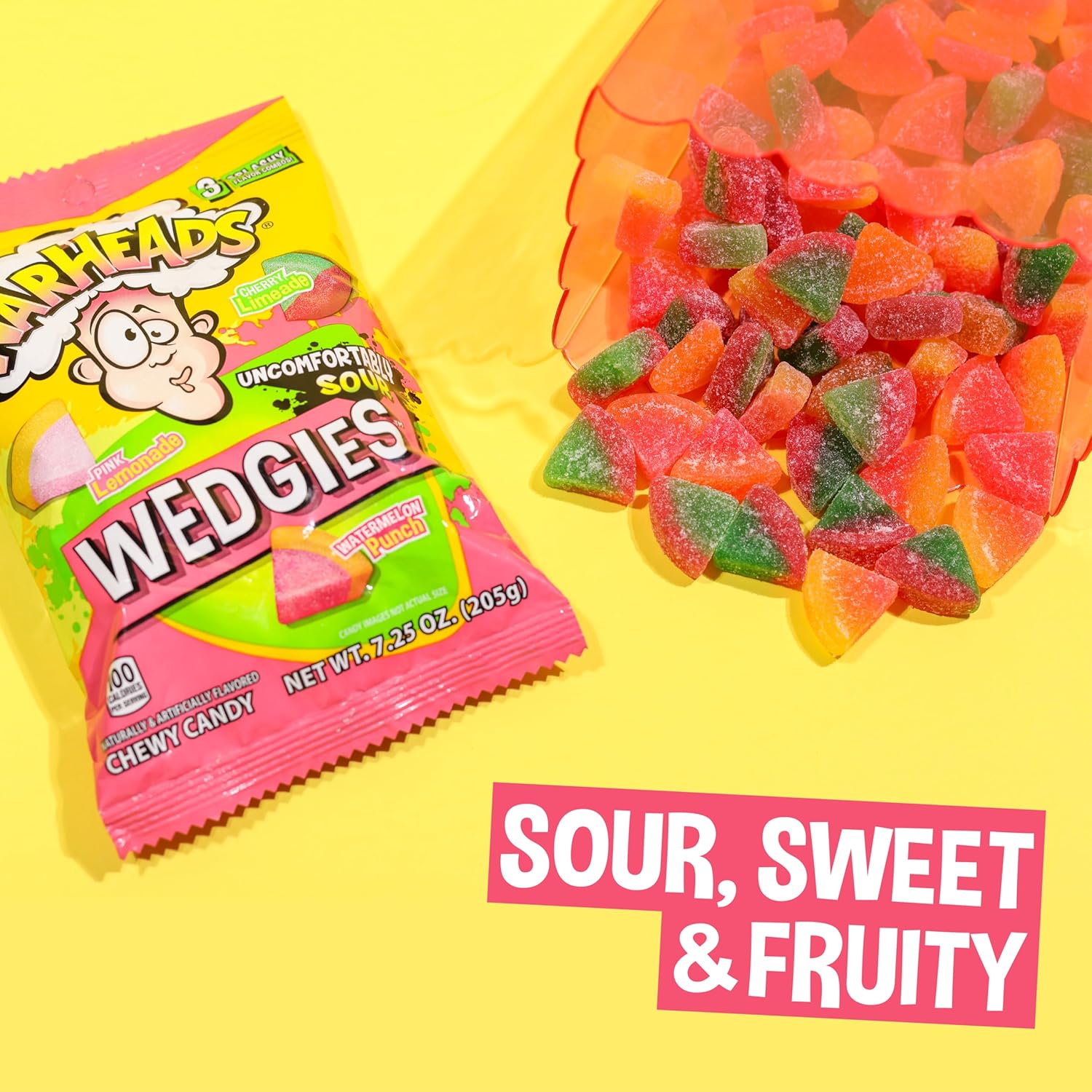 Warheads Wedgies Peg Bag: 12-Pack-Candy Warehouse