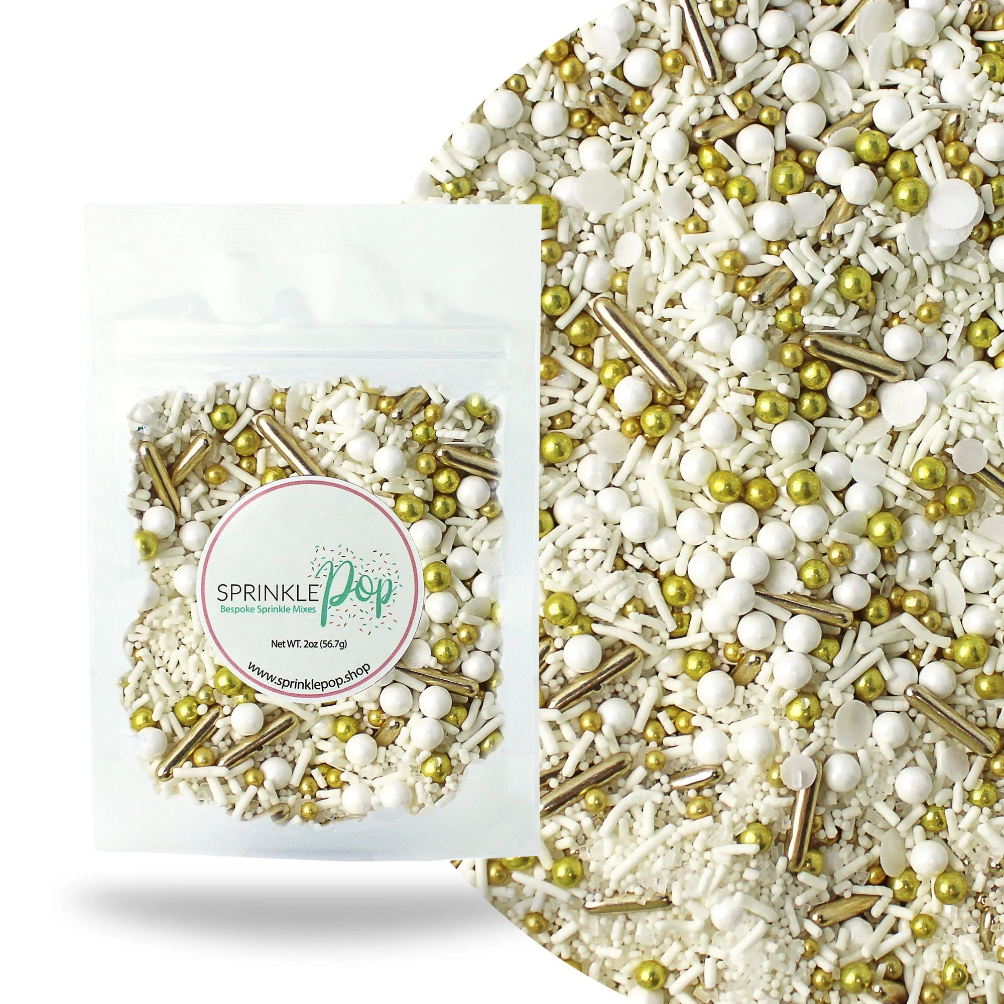 Sprinkle Pop Wedding White Sprinkle Mix