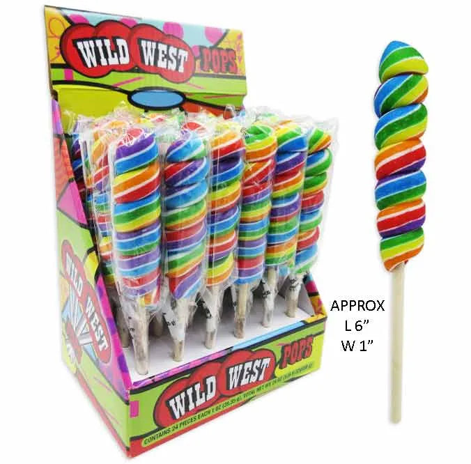 Western Twist Lollipops - Large:48-Pack-Candy Warehouse