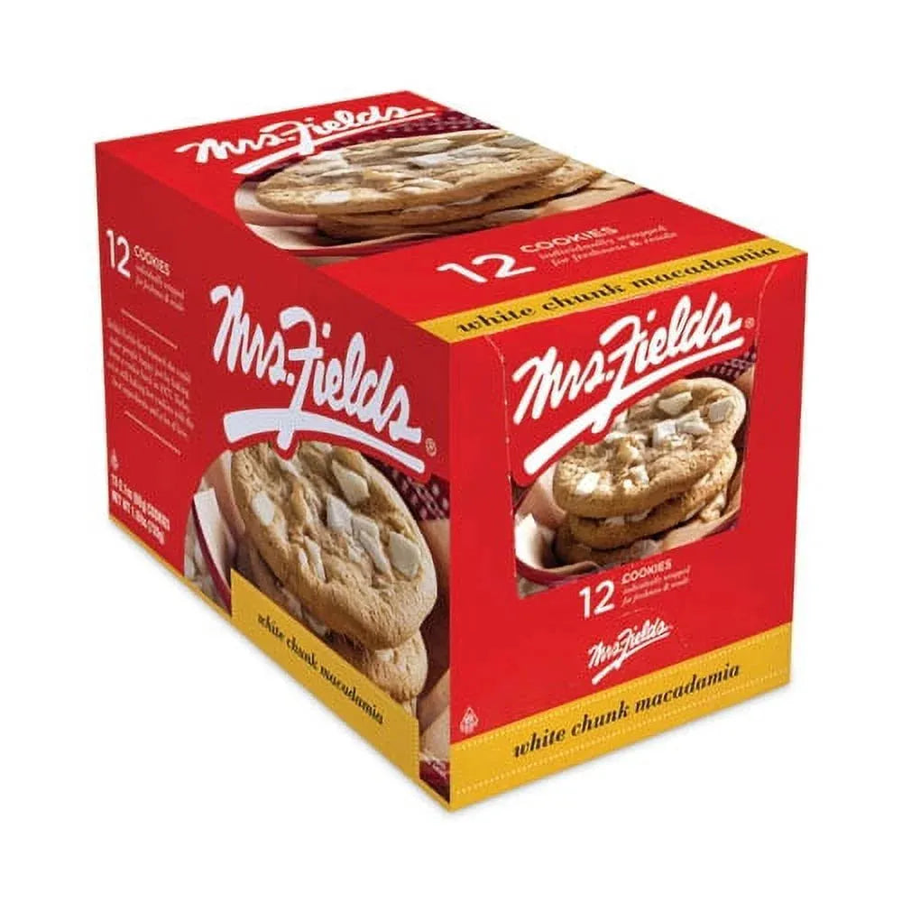 Mrs. Fields White Chocolate Chunk Macadamia Cookies: 12-Piece Box