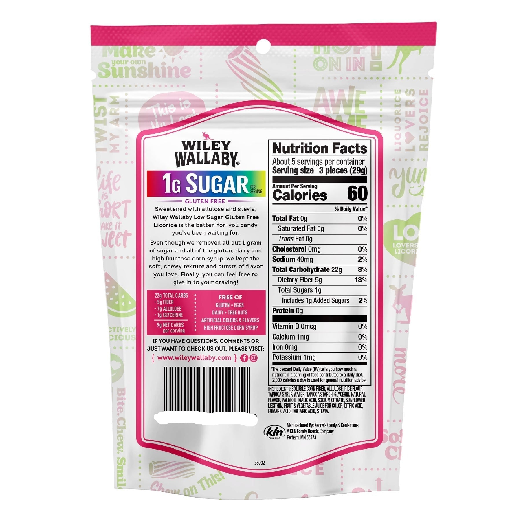 Wiley Wallaby Reduced Sugar: 8-Pack-Candy Warehouse