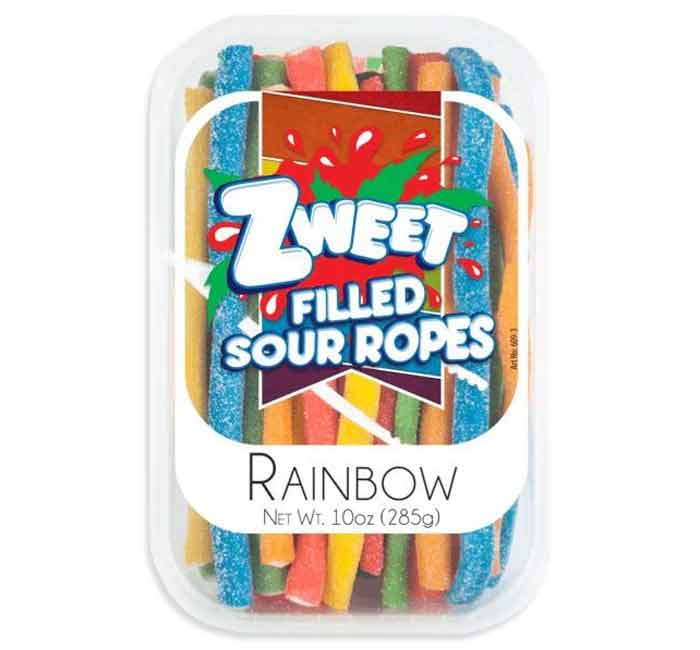 Zweet Rainbow Sour Ropes: 6-Pack-Candy Warehouse