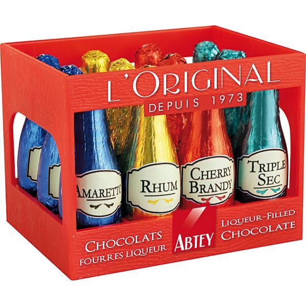 Abtey Chocolate Original Liquor Bottles: 12-Piece Crate - Candy Warehouse