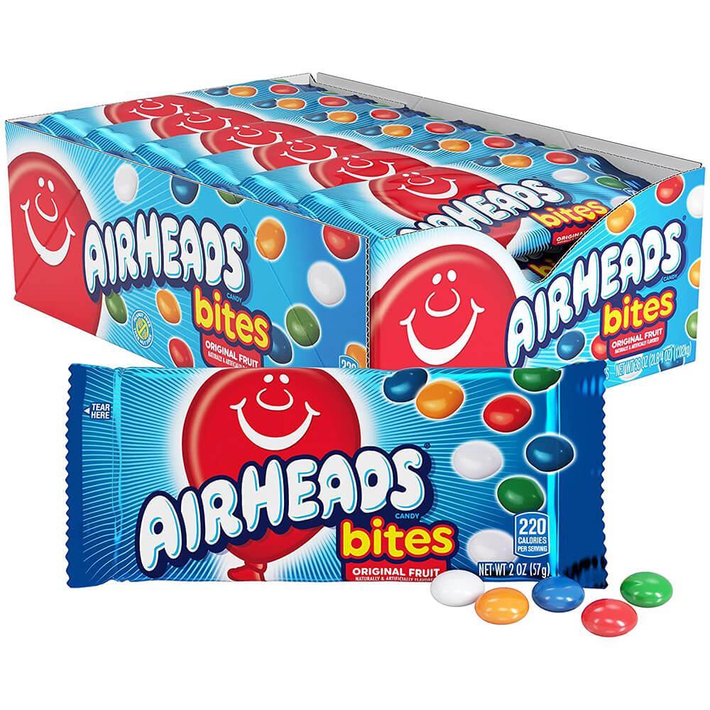 AirHeads Bites Taffy Candy Packs - Fruit: 18-Piece Box - Candy Warehouse