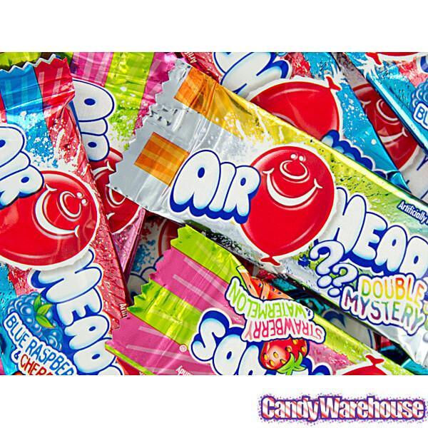 AirHeads Striped Taffy Mini Candy Bars Packs: 12-Piece Box - Candy Warehouse