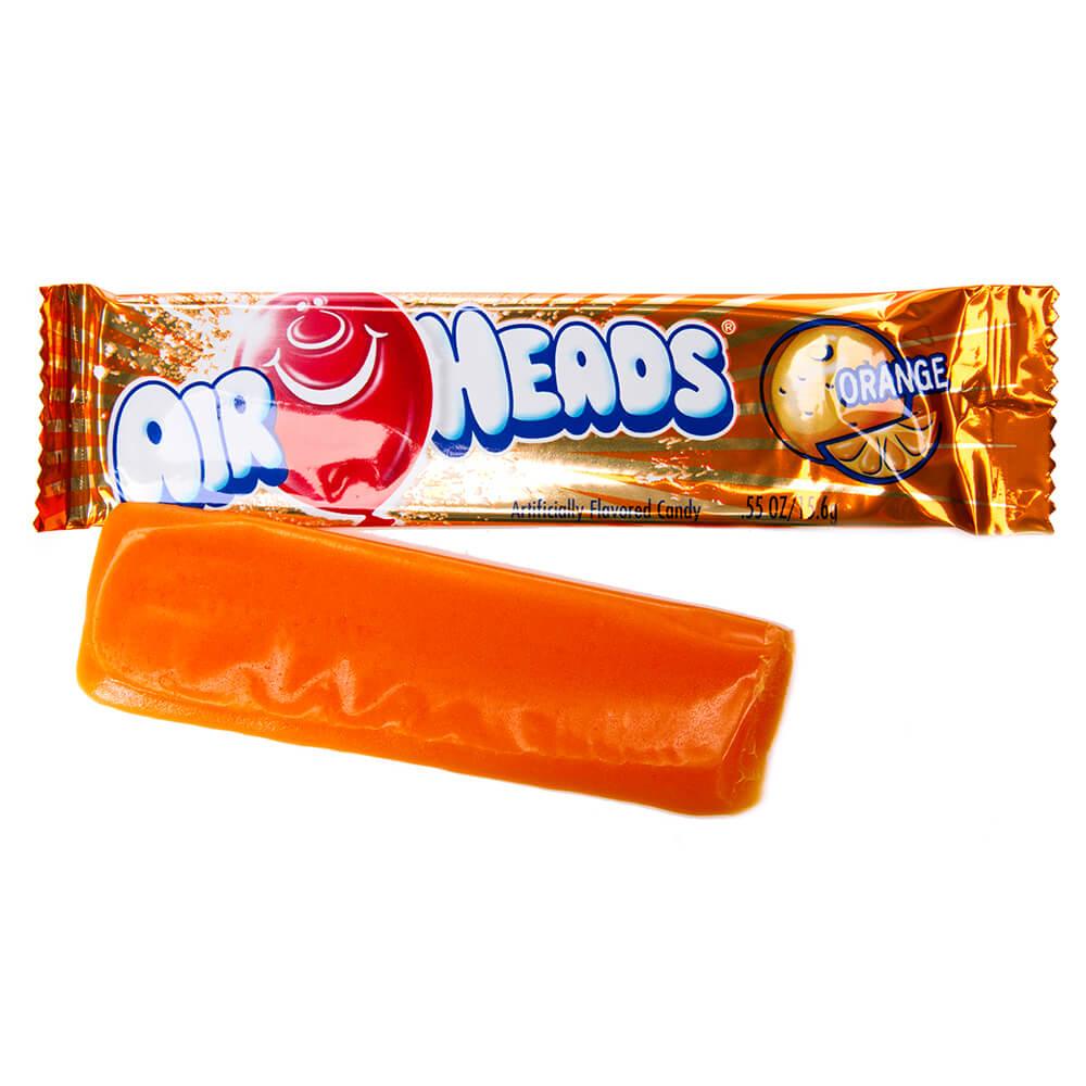 AirHeads Taffy Candy Bars - Orange: 36-Piece Box - Candy Warehouse