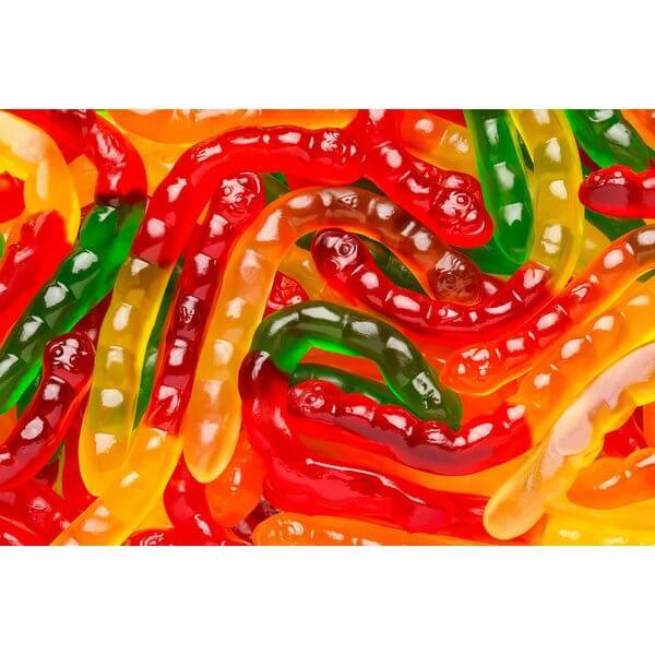 Albanese Assorted Fruit Gummy Worms: 5LB Bag - Candy Warehouse