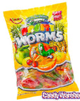 Albanese Assorted Fruit Gummy Worms: 5LB Bag