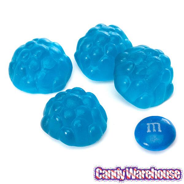 Albanese Blue Raspberry Gummy Berries Candy: 5LB Bag - Candy Warehouse